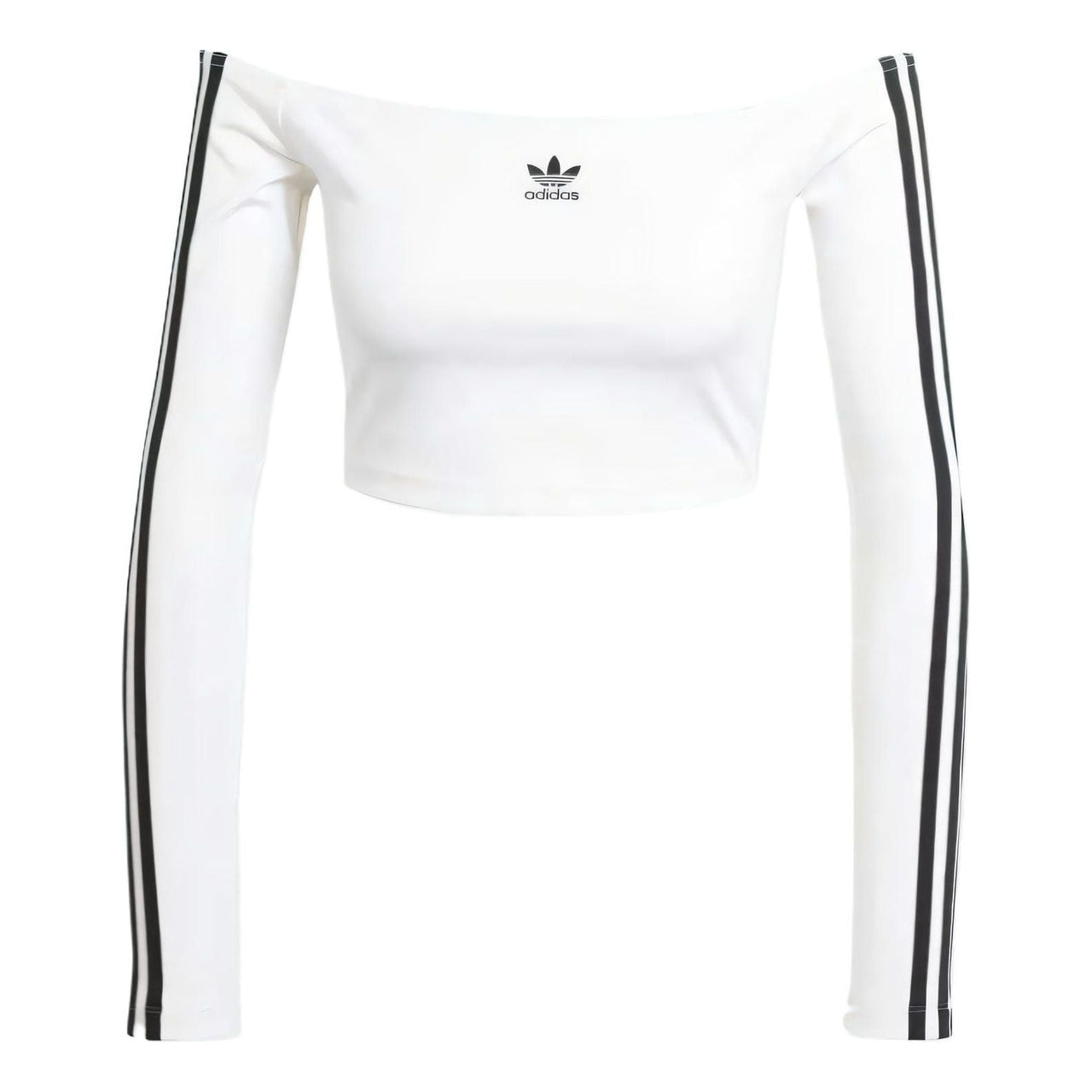 (WMNS) adidas Adicolor Off Shoulder Long Sleeve Long-Sleeve Top 'White' JD0275