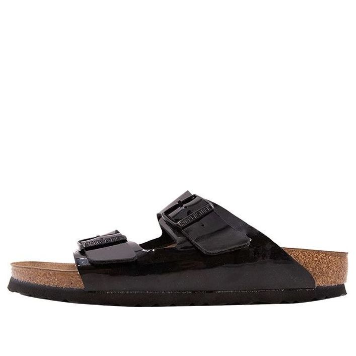 Birkenstock Arizona Birko-Flor Narrow Fit Sandals 'Black Patent' 1005292