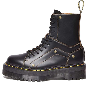 (WMNS) Dr. Martens Jadon Decon Smooth Platform Leather Boot 'Black' 31211001