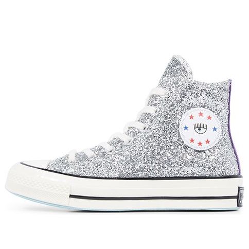 (WMNS) Converse Chiara x Chuck 70 High 'Silver Glitter Purple' 563832C