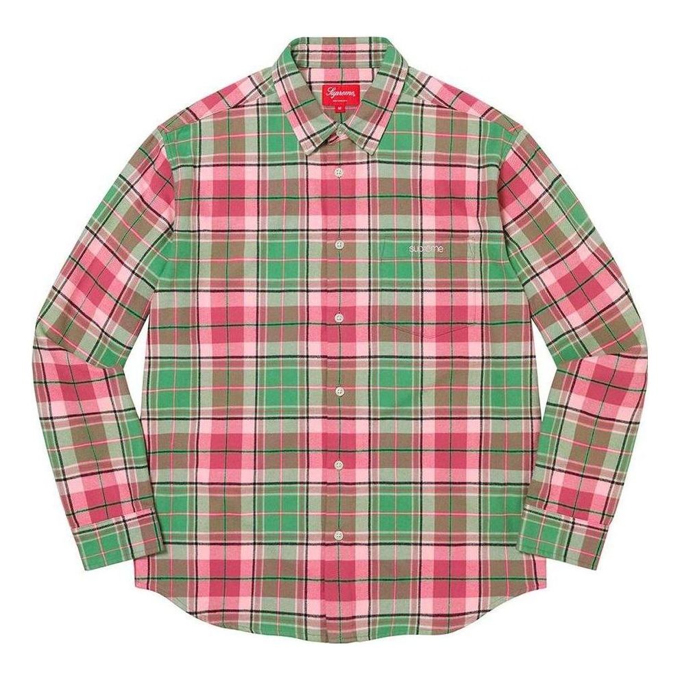 Supreme Plaid Flannel Shirt 'Red Green' SUP-FW22-008