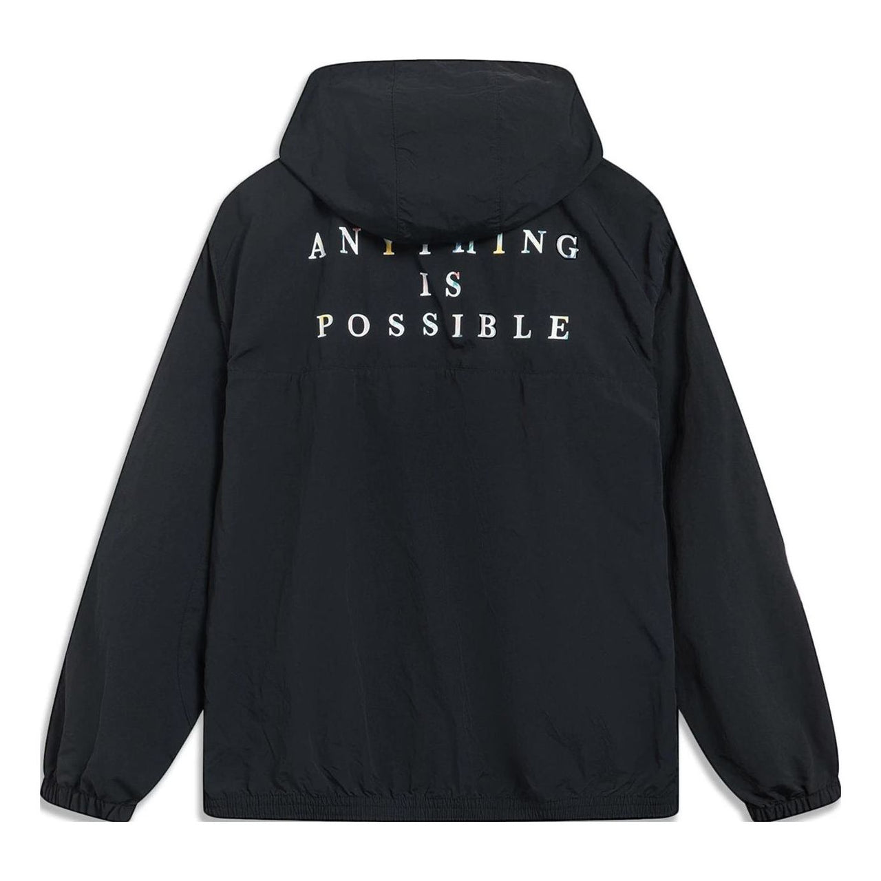 Li-Ning Sport Windbreaker Athletic Jacket 'Black White' AFDT379-6