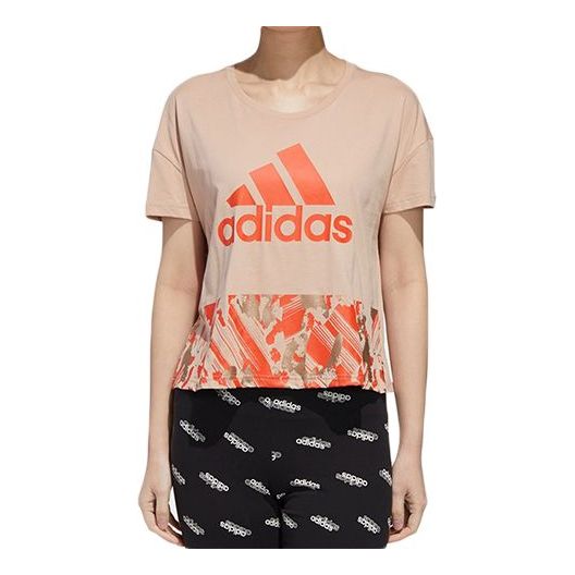 (WMNS) adidas Training Sports Short Sleeve Pink Red GG3417