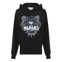 (WMNS) KENZO Embroidered Tiger Head Logo Hoodie Black FB52SW8714XA99