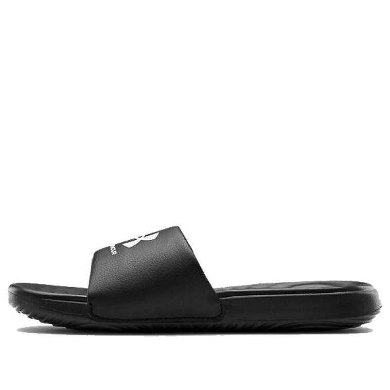 (WMNS) Under Armour Ansa Fixed Slides 'Black White' 3023772-004