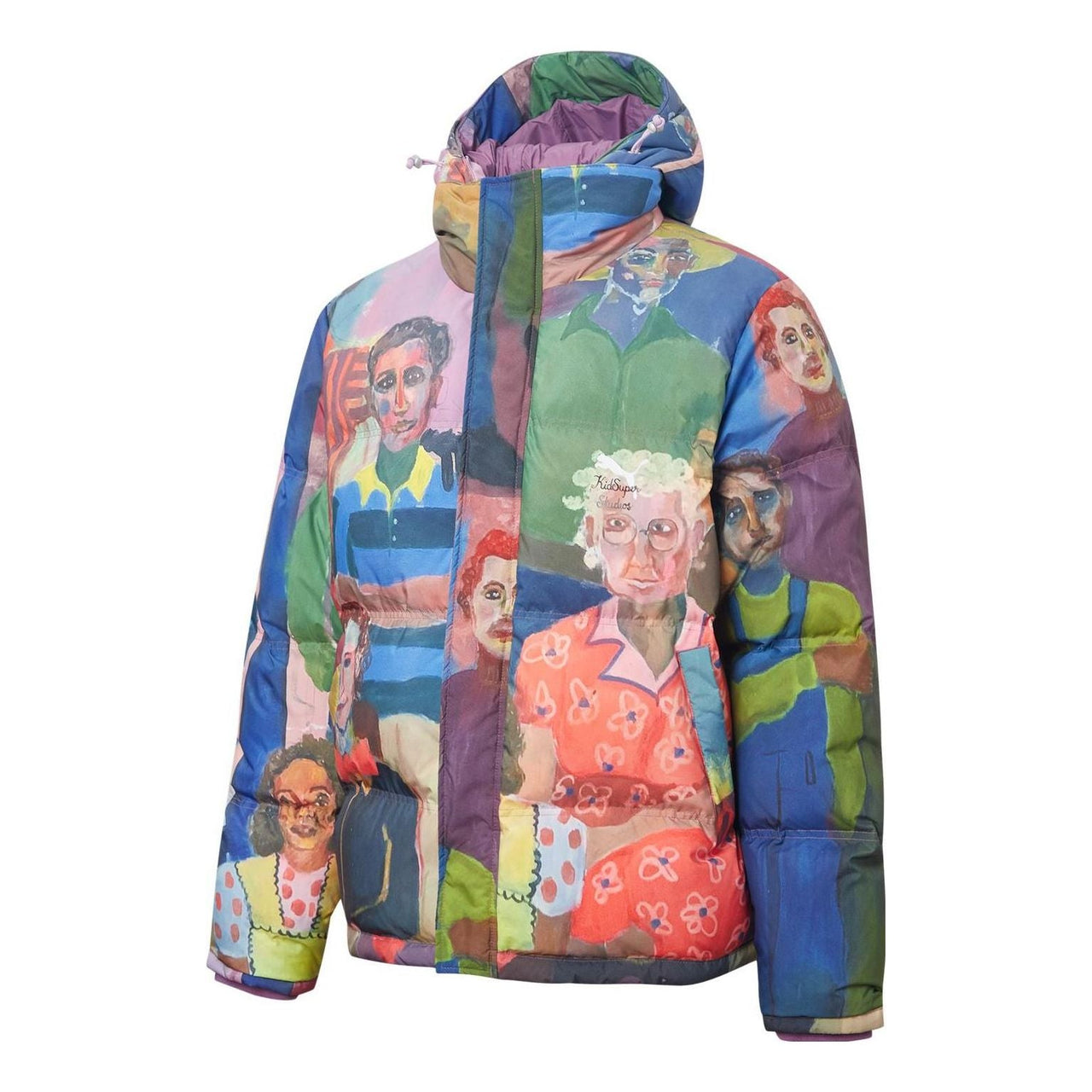 PUMA x Kidsuper Studio Printed Puffer Down Jacket 'Blue Red Green Purple' 531186-02