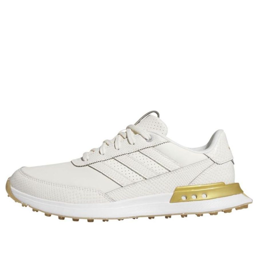 (WMNS) adidas S2G 24 Leather Spikeless Golf 'Off White Gold Metallic Gum' JI4038