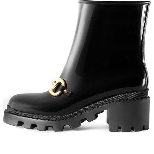 (WMNS) Gucci Horsebit Ankle Boot 'Black' 670407-JCCP0-1000