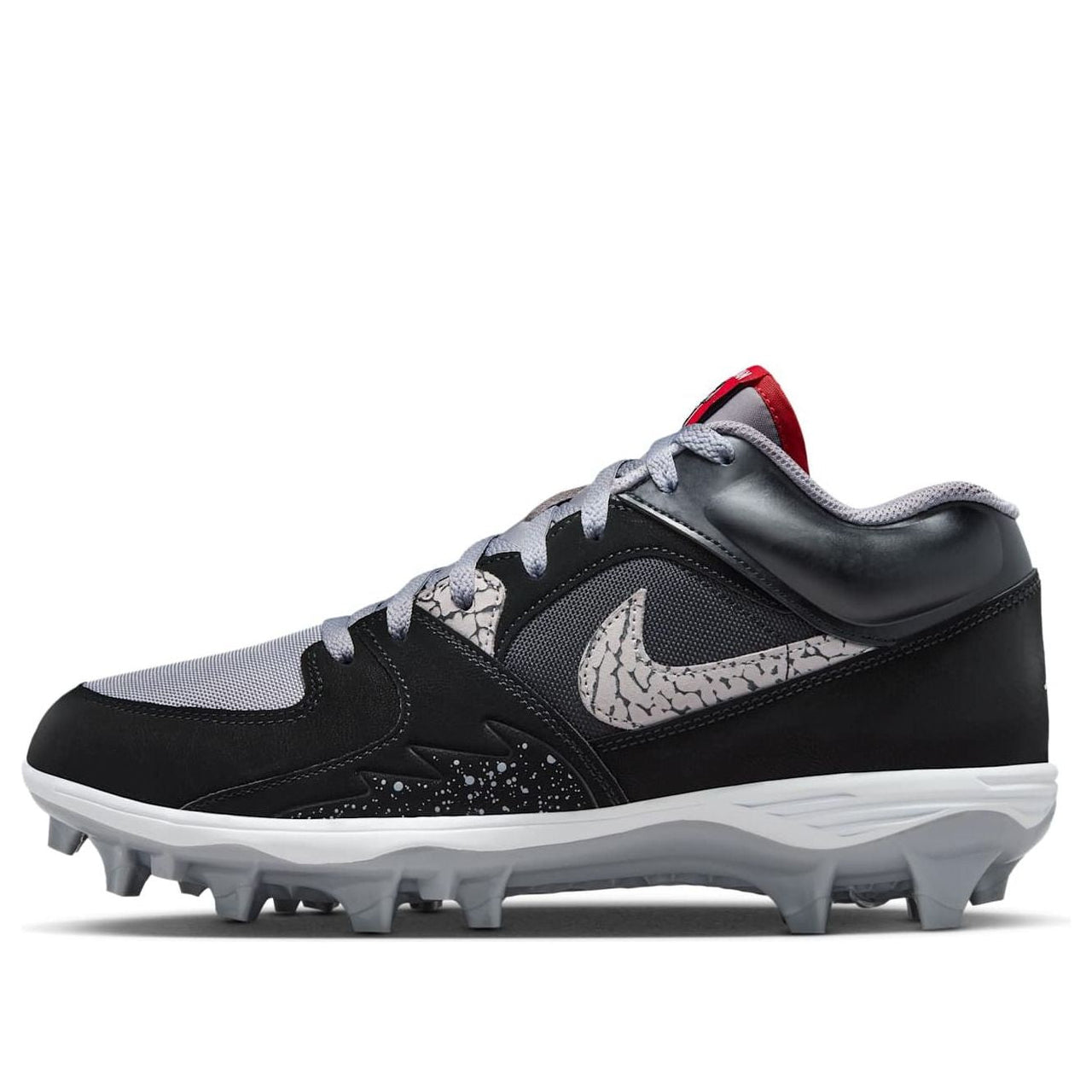 Air Jordan Stadium 90 Football Cleat 'Black Cement Grey Red' HQ0210-060