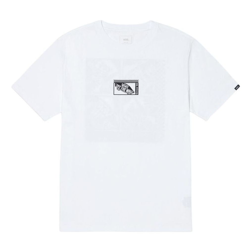 Vans Overstimulated Skate Graphic T-Shirt 'White Black' VN000GQJWHT
