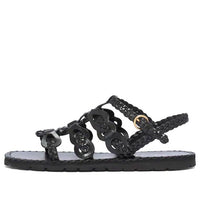 (WMNS) PRADA Braided Leather Sandals 'Black' 1X186M_027_F0002_F_A015