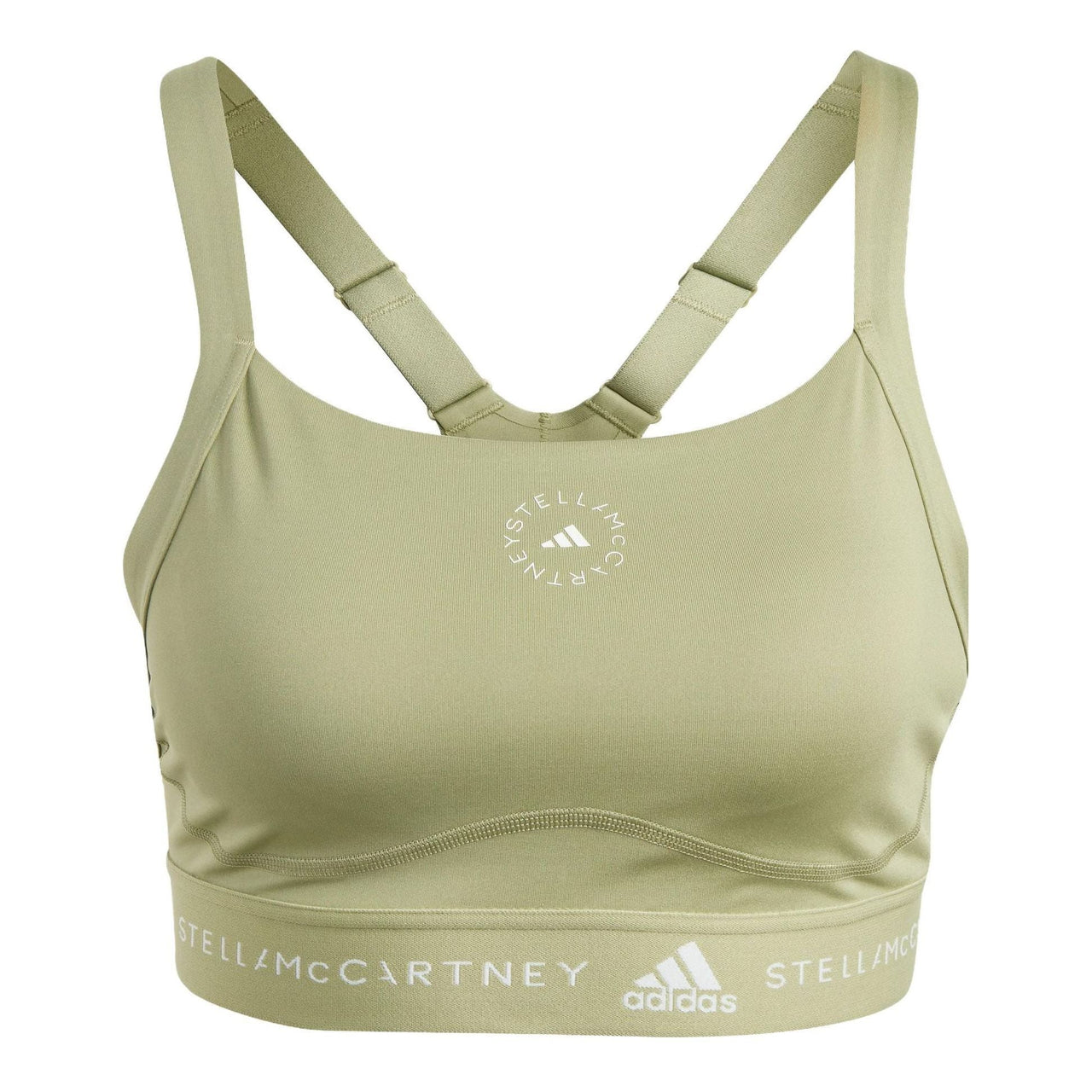 (WMNS) adidas Logo Truepurpose Medium Support Bra 'Green' HR2223