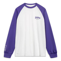 Li-Ning Hoops Graphic Color Block Sweatshirt 'White Purple' AHST593-4