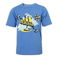 (GS)adidas Cotton T-Shirt 'Blue' HM5196