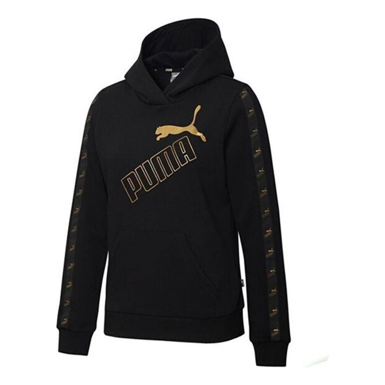 (WMNS) PUMA Amplified Hoodie 'Black Gold' 586609-51