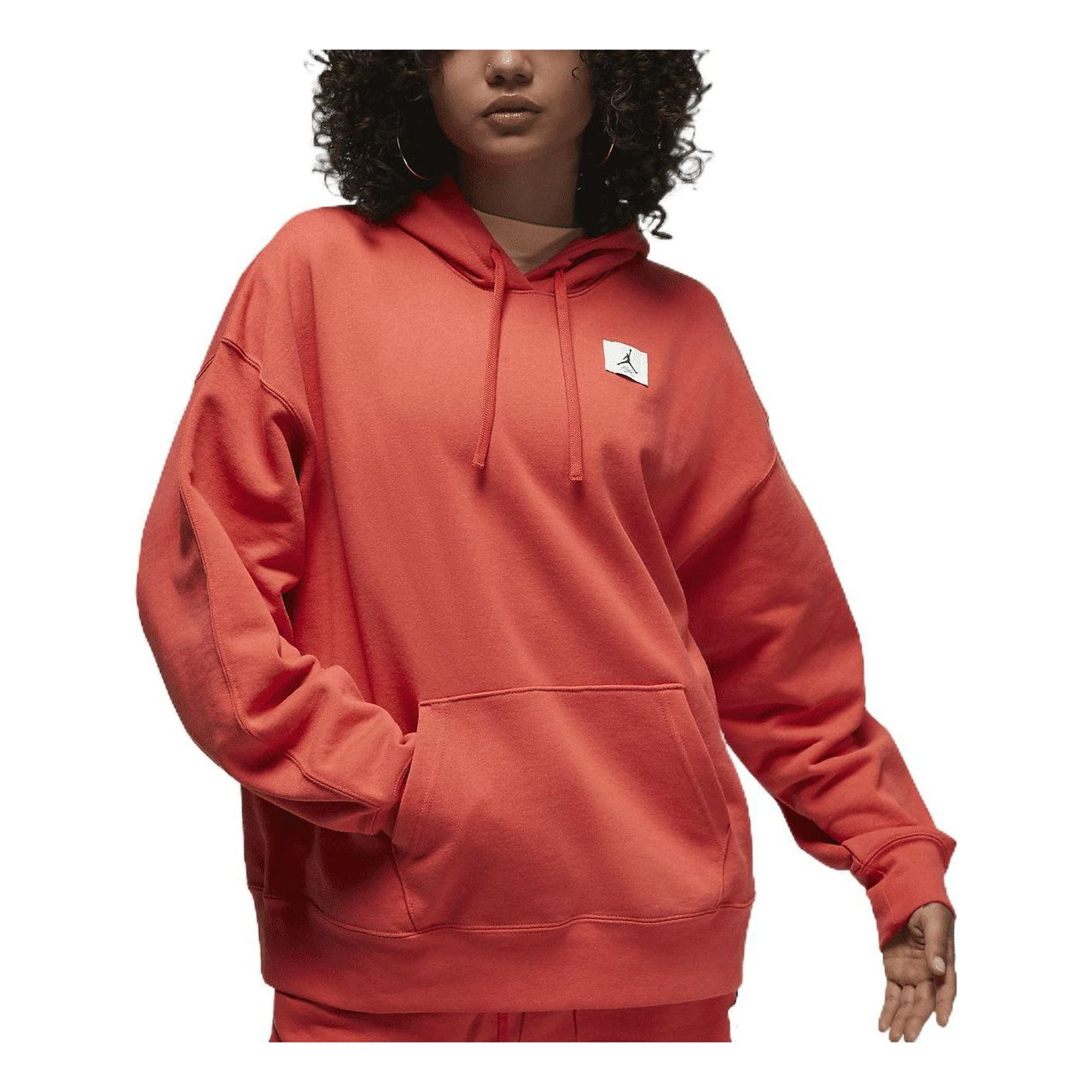 (WMNS) Air Jordan Flight Fleece Pullover Hoodie 'Red' DQ4603-605