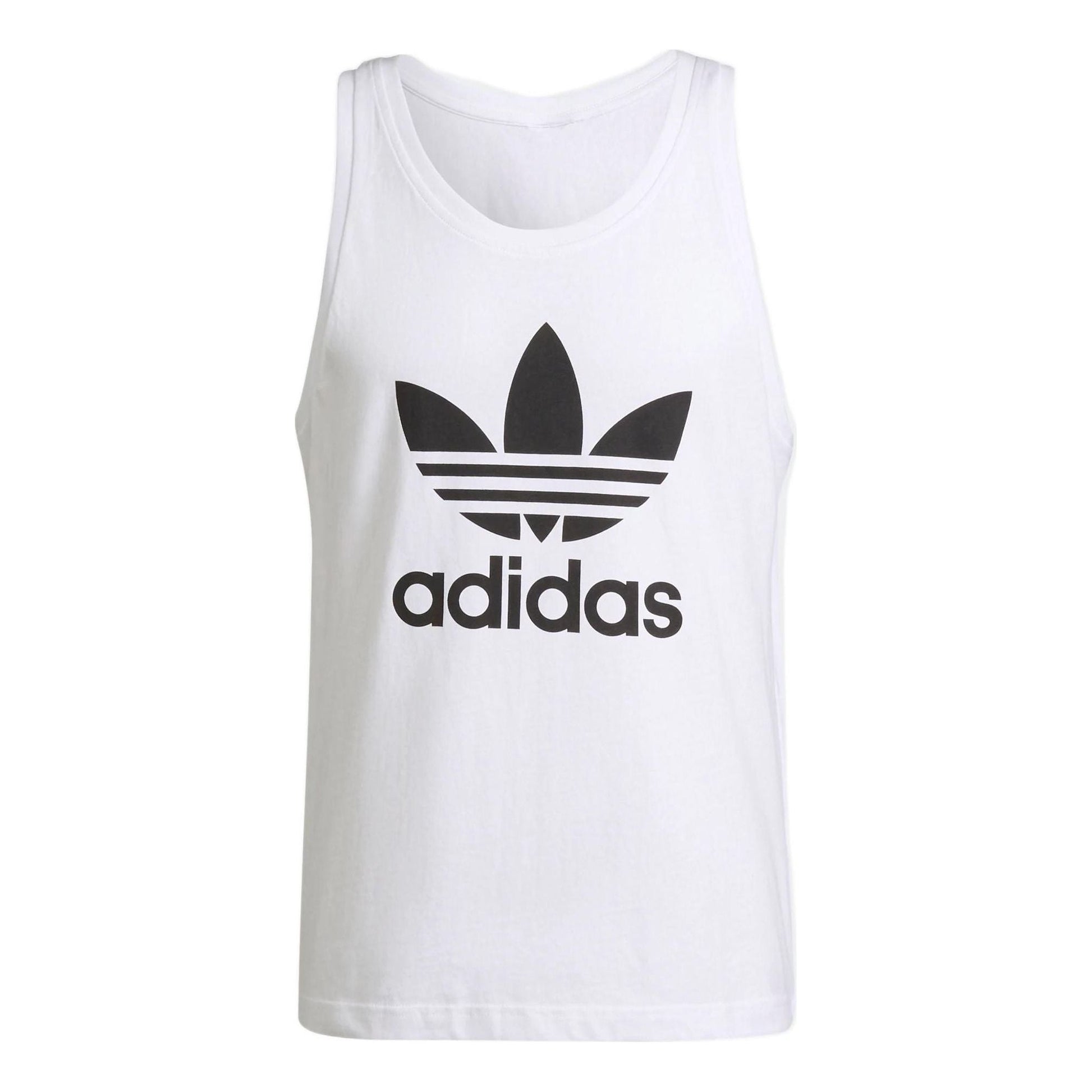 Men's adidas originals Trefoil Tank Contrasting Colors Large Logo Sports Training Vest White H06636