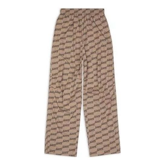 Balenciaga BB Monogram Tracksuit Pants 'Beige Brown' 704720TML369378
