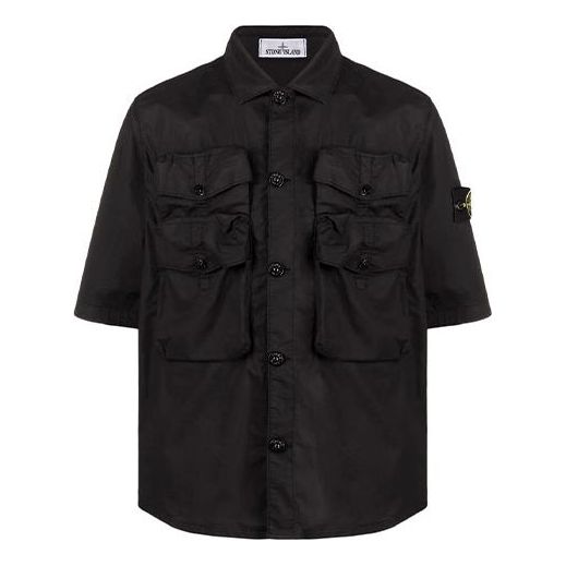 STONE ISLAND Garment Dyed Shirt 'Black' 761511003-V0029