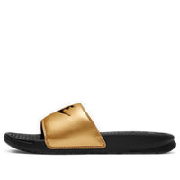 (WMNS) Nike JDI Benassi Slides 'Black Metallic Gold' 343881-014