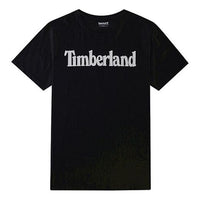 Men's Timberland Casual Round Neck Printing Sports Short Sleeve Black A1NAII20
