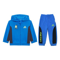(TD) adidas N Street Full-Zip Hooded Set 'Blue Green' IQ0989