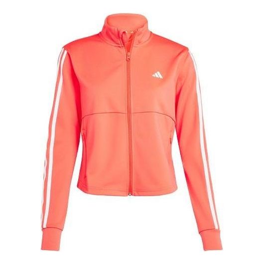 (WMNS) adidas Aeroready Train Essentials 3-Stripes Track Top Asia Sizing 'Pink' IS3976
