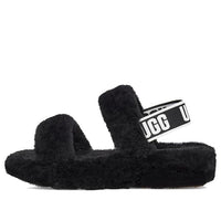 (WMNS) UGG Oh Yeah Thick Sole Sandals Black 1107953-BLK