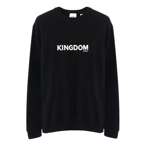 Men's Burberry Alphabet Round Neck Pullover Long Sleeves Black 80244431