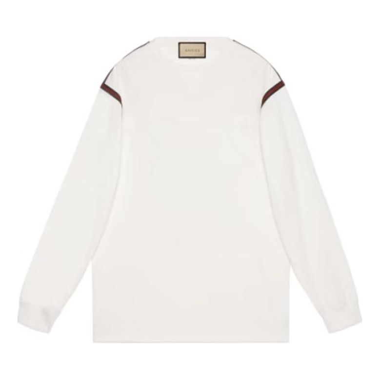 Gucci Web Long Sleeve T-Shirt 'White' 768441-XJF3T-9088
