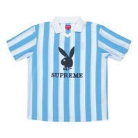 Supreme SS18 x Playboy Soccer Jersey Light Blue SUP-SS18-780