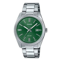 CASIO Vintage Stainless Steel Band 50-meters Water Resistance 'Silver Green' MTP-1302D-3A