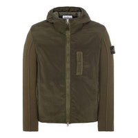 STONE ISLAND Logo Patch Zip-Up Hooded Jacket 'Olive Green' 791544134-V0058