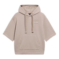 Li-Ning Counterflow Map Graphic Short Sleeve Hoodie 'Light Brown' AWDT535-3