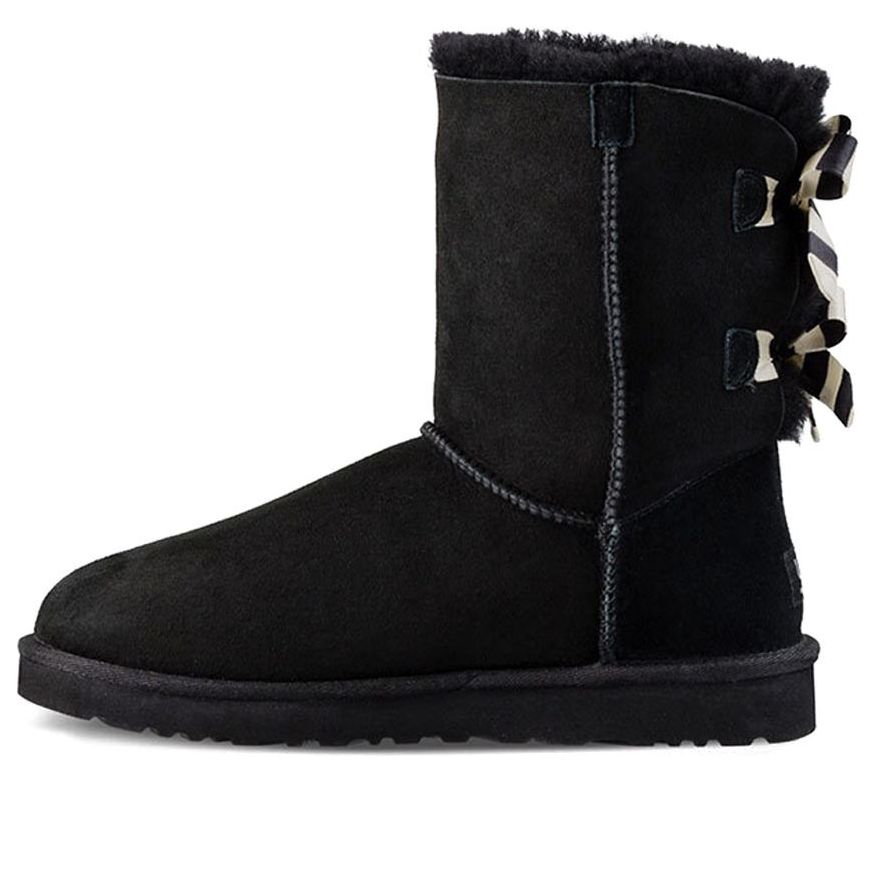 (WMNS) UGG Bailey Bow Stripe 1090941-BLK