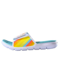 Li-Ning 1 Badfive Basketball Slides 'Blue Multi' ABTR007-1