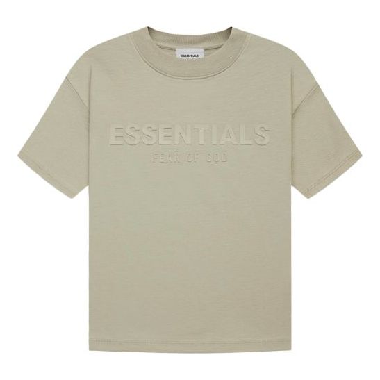 تيشيرت Fear of God Essentials للأطفال خريف وشتاء 2021 - لون فستقي - FOG-FW21-056