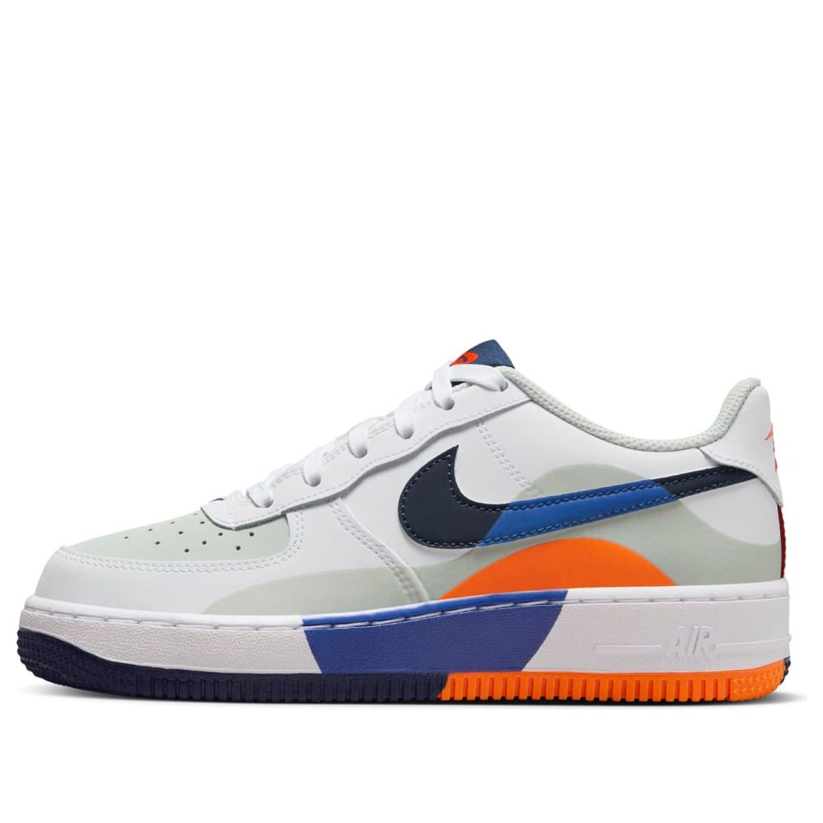 (GS) Nike Air Force 1 LV8 'White Black Blue' FN4730-002