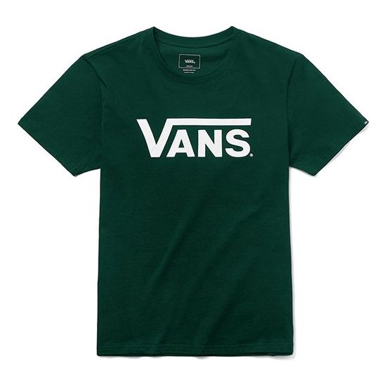 Vans Classic Loose Athleisure Casual Sports Short Sleeve Couple Style Dark Green VN0A33ZLTTZ