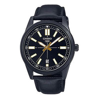 Casio Dress Pointer Display Analog Watch 'Metallic Black Gold' MTP-VD02BL-1E