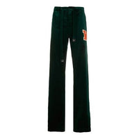 Off-White FW20 Logo-Patch Velvet-Effect Trousers OMCA129E20FAB0015720
