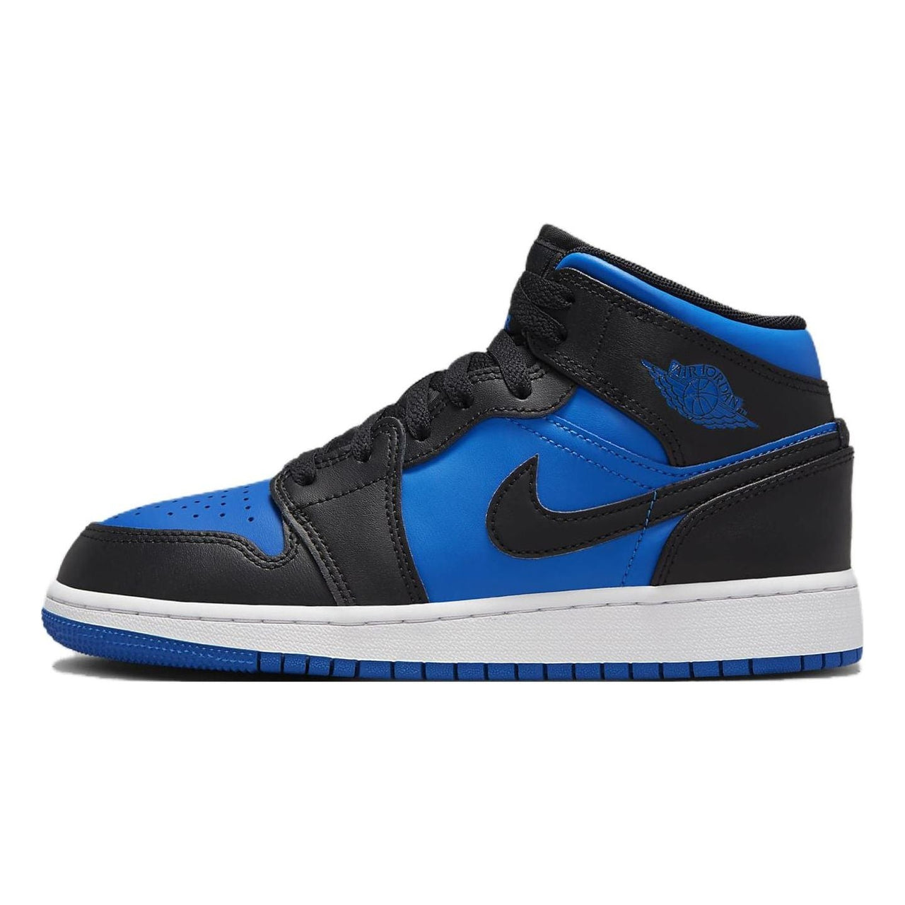 (GS) Air Jordan 1 Mid 'Black Royal Blue' DQ8423-042