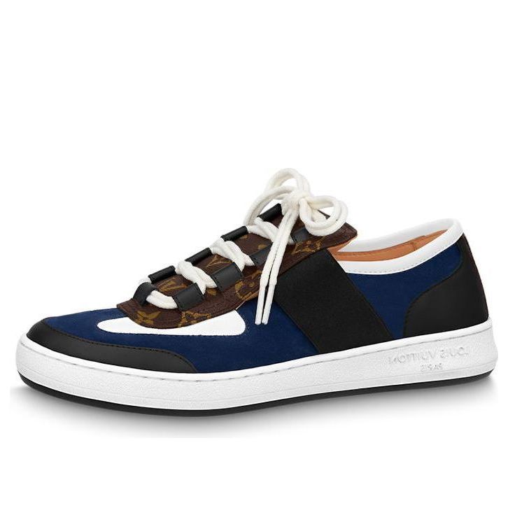 LOUIS VUITTON Lous Sneakers 'Blue Black with Brown Monogram' 1ABIIU