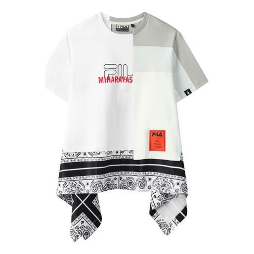 (WMNS) FILA x MIHARA YASUHIRO SS21 Round-neck Printing Gray SS21 Tee F11W123105F-WT