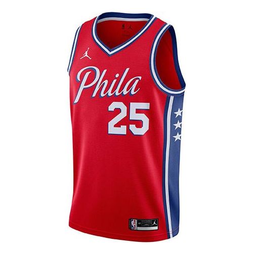 Air Jordan Basketball Vest Jersey SW Fan Edition 2020 Season Philadelphia 76ers Simmons 2 No. 5 Large Red CV9490-660