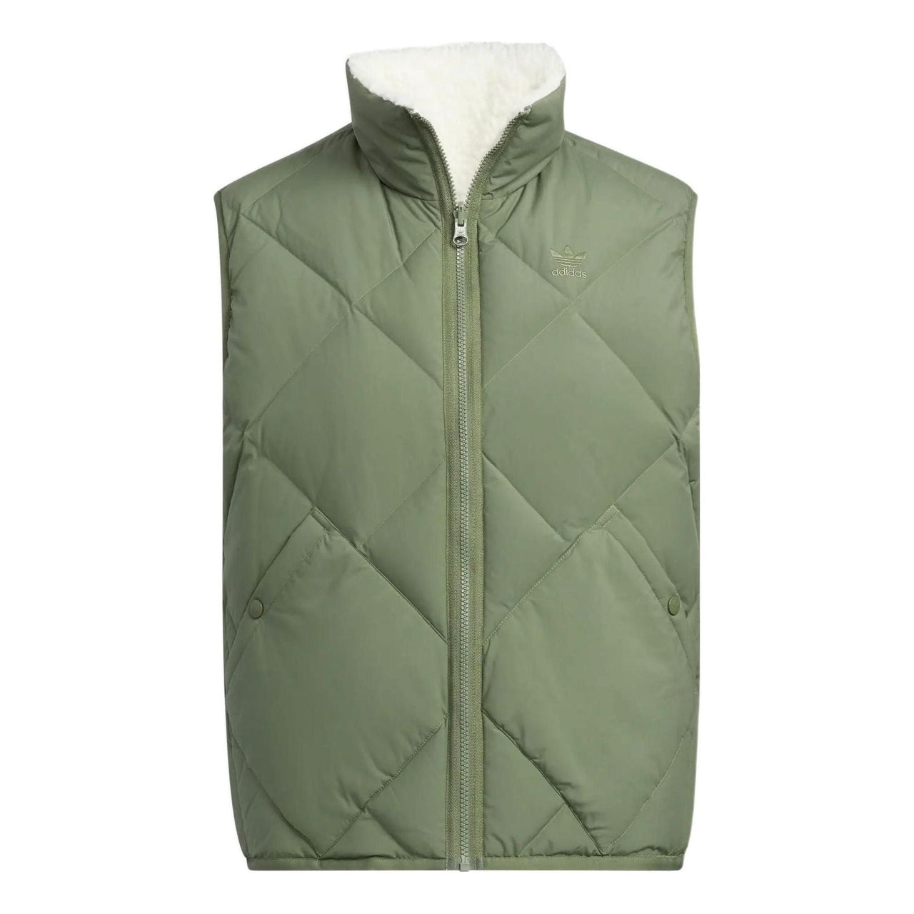 adidas Originals Down Vest 'Green White' HR8262