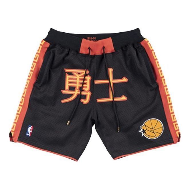 Mitchell & Ness x NBA Hardwood Classics Chinese New years Shorts 'Warriors' SHORBW18068-GSWBLCK95
