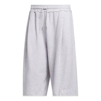 adidas Graphic Sweatshorts Asia Sizing 'Light Grey Heather' KT7876