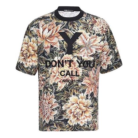Y-3 Yohji Yamamoto Unisex Flowers Short Sleeve DP0606