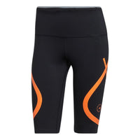 (WMNS) adidas by Stella McCartney TruePace Short Running Tights 'Black Orange' HB6082